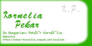 kornelia pekar business card